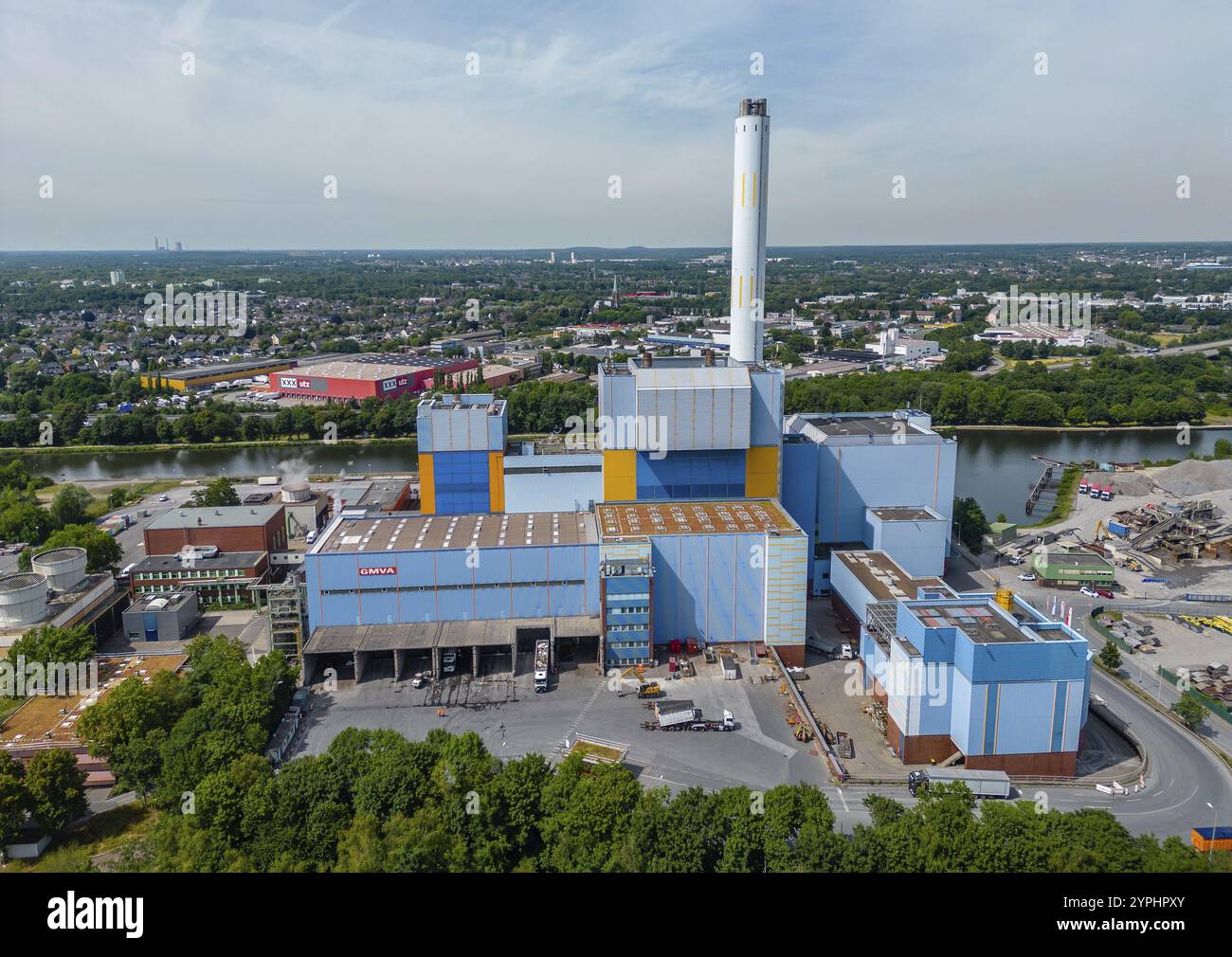 La GMVA Niederrhein est une usine d’incinération de déchets fonctionnant en partenariat public-privé (PPP) et située dans la ville d’Oberhausen. C'était estab Banque D'Images