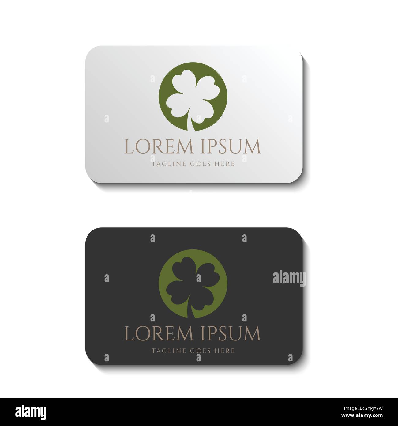 Simple minimaliste Green Ireland Irish Clover icône symbole logo Design vecteur Illustration de Vecteur