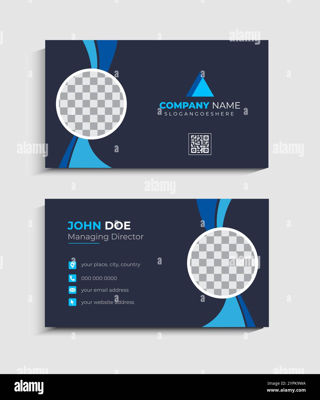 Conception de modèle de carte de visite d'entreprise Illustration de Vecteur