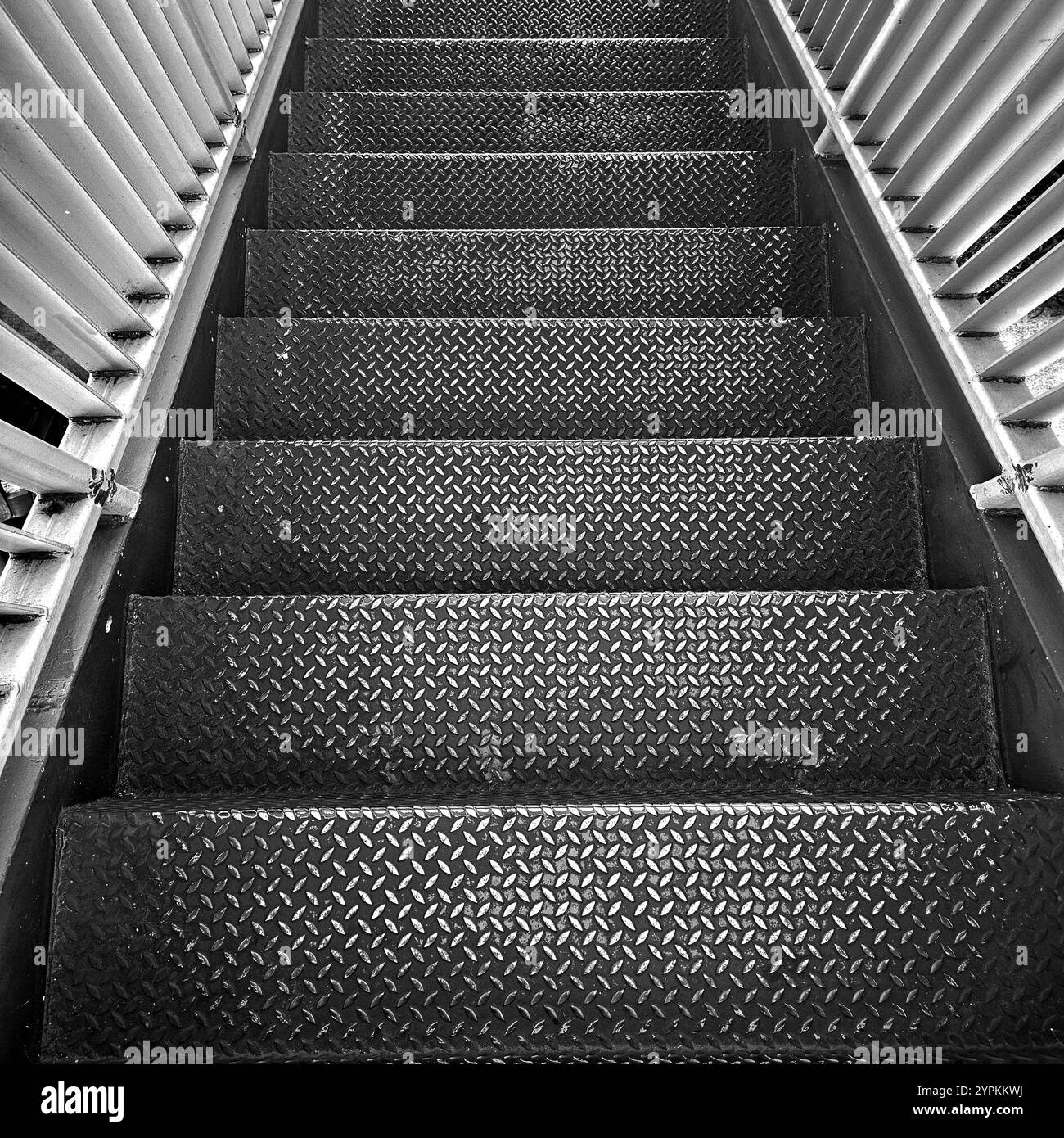 Ombres abstraites et textures sur un concept de passerelle industrielle Banque D'Images