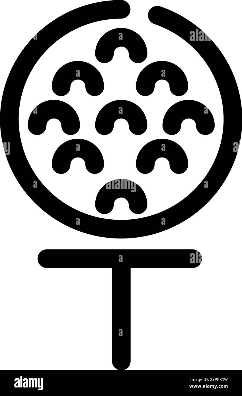 Symbole de balle de golf - symbole d'icône de sport moderne Illustration de Vecteur