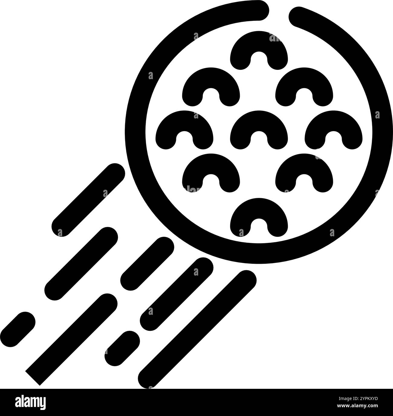 Symbole de balle de golf de tir - symbole d'icône de sport moderne Illustration de Vecteur