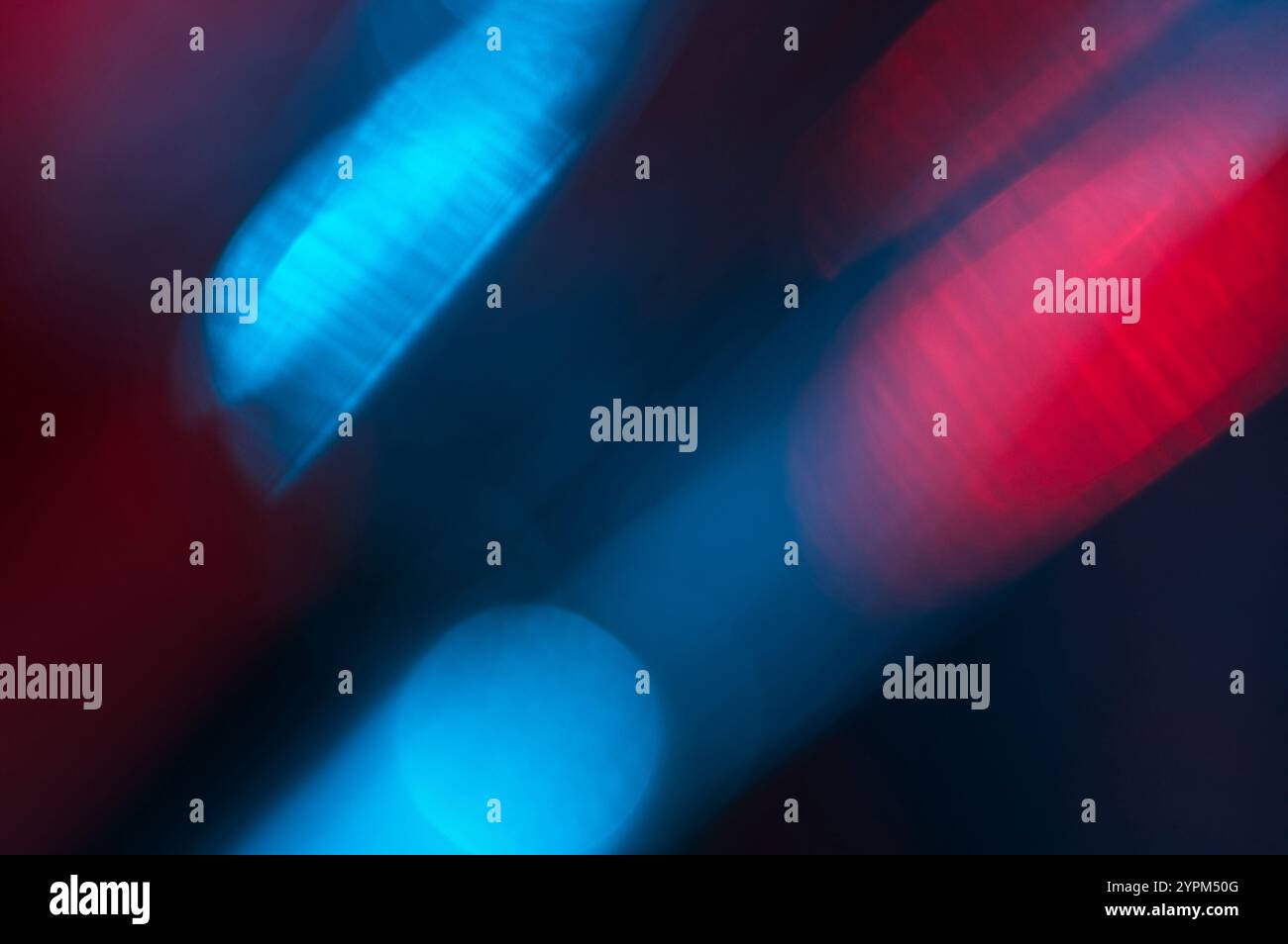 Fond abstrait de lumière bleue et rouge Banque D'Images