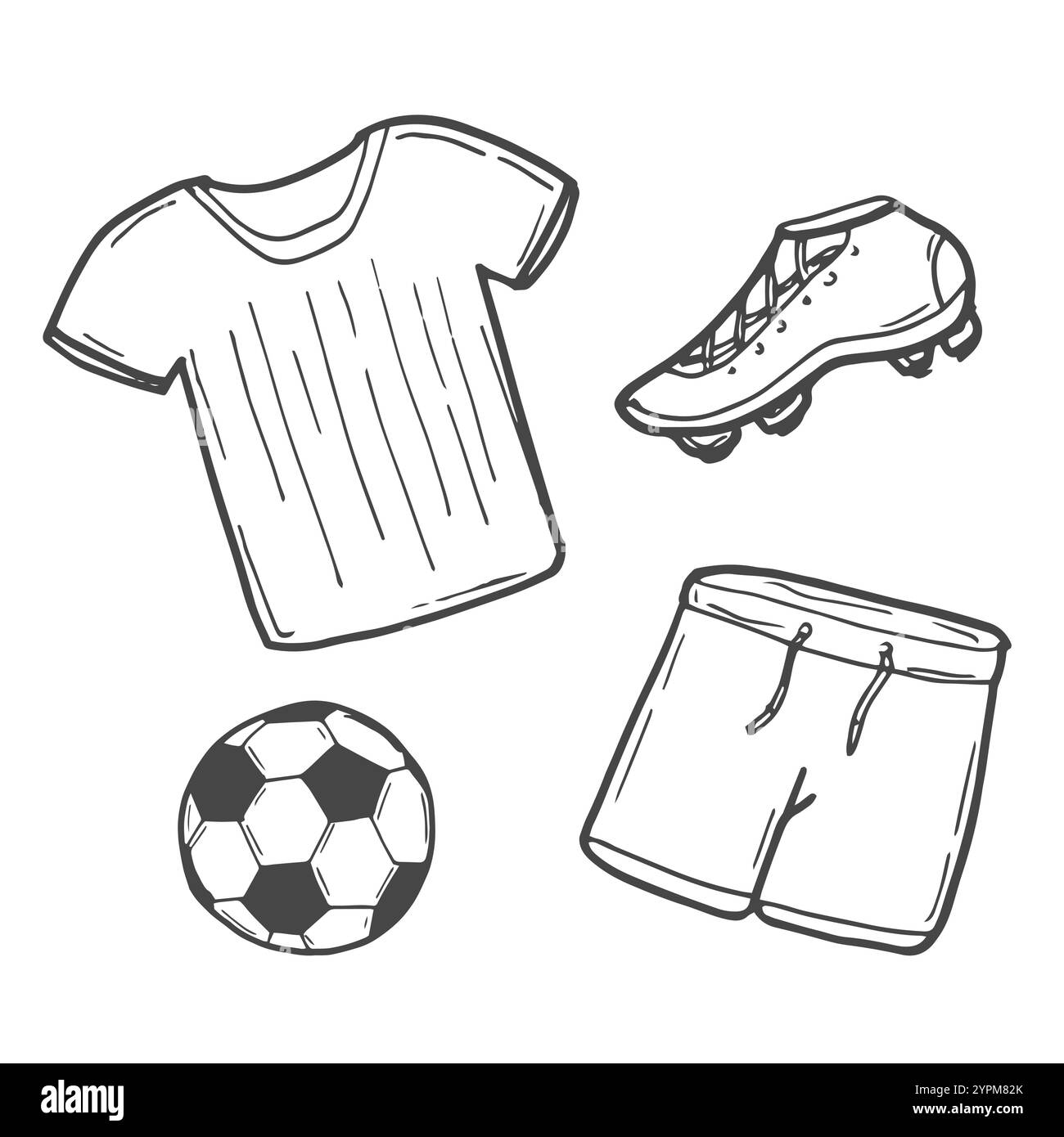 Illustration vectorielle sur le thème du football sur fond blanc. Uniforme de football. Illustration de Vecteur