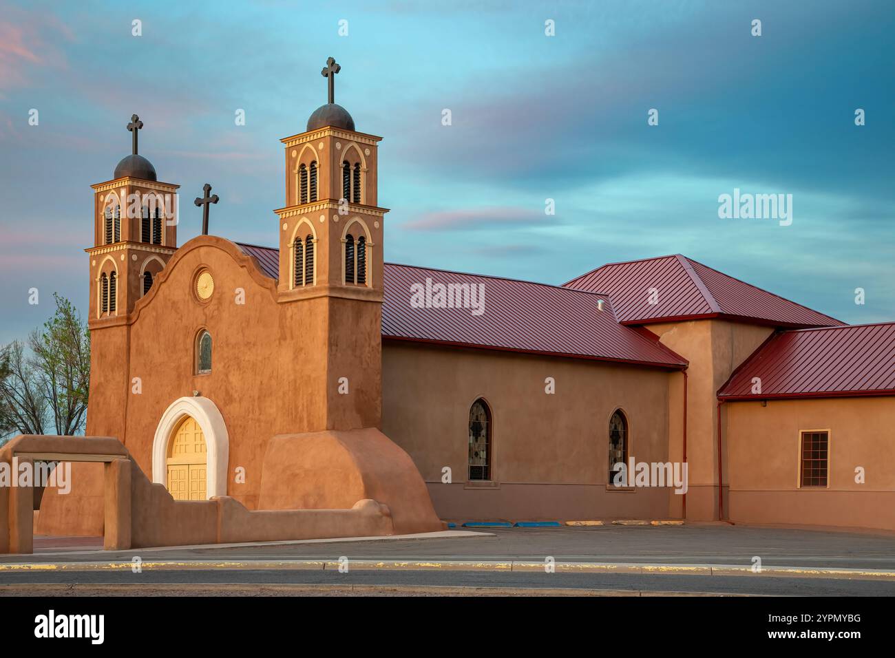 Mission San Miguel, Socorro, Nouveau Mexique USA Banque D'Images