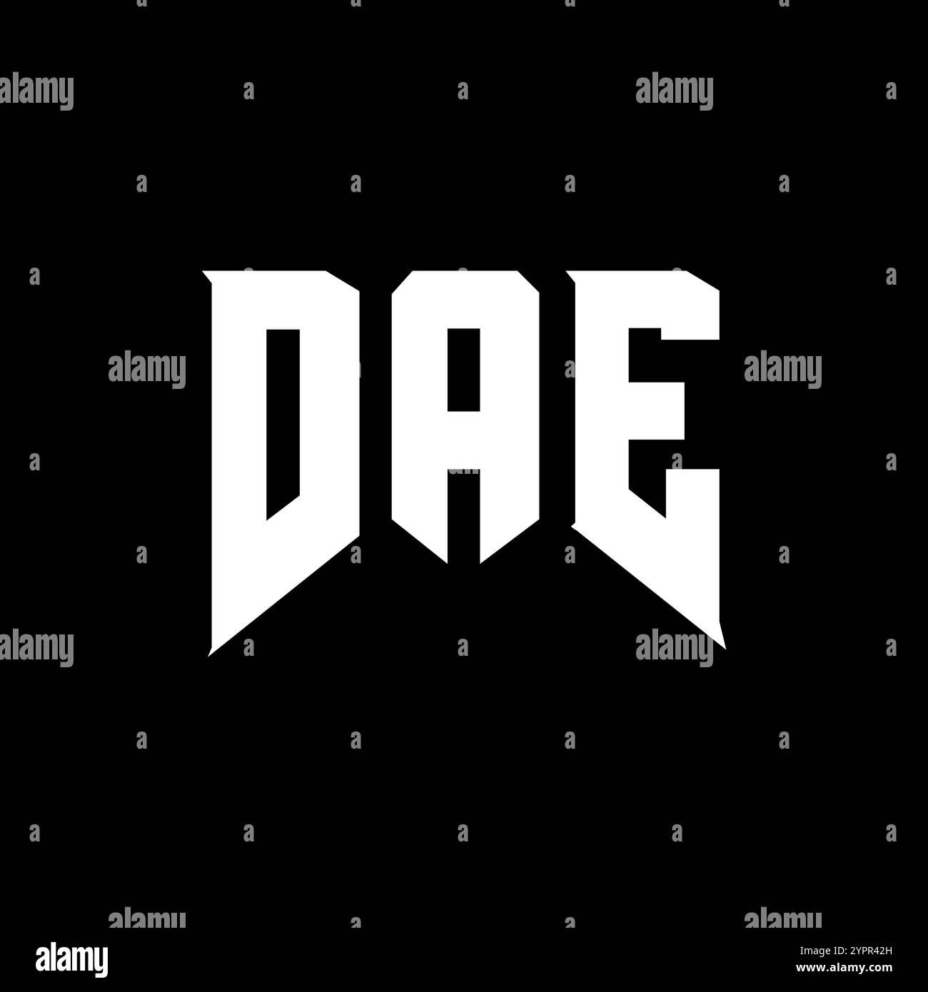 Conception de logo DAE lettre pour la société de technologie. Logo DAE logo combinaison de couleurs noir et blanc. Logo DAE, vecteur DAE, conception DAE, icône DAE, DAE alph Illustration de Vecteur