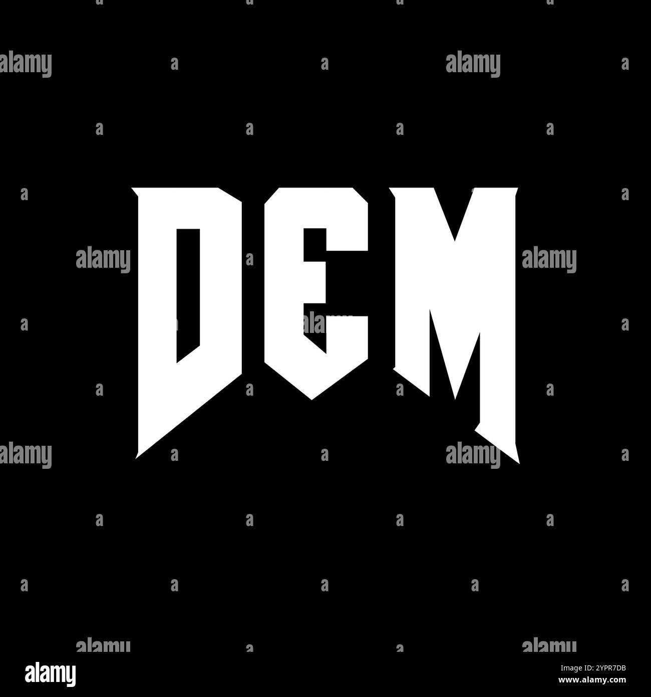 DEM Letter logo design pour la société de technologie. Combinaison de couleurs noir et blanc de conception de logo DEM. Logo DEM, vecteur DEM, DEM design, icône DEM, DEM alph Illustration de Vecteur