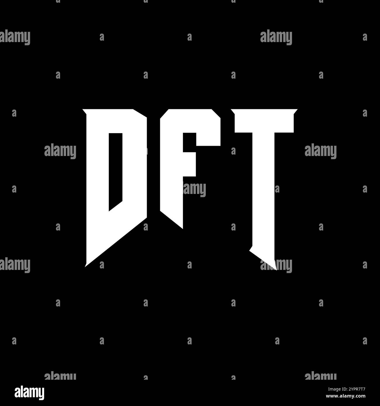 Conception de logo de lettre DFT pour la société de technologie. Logo ...