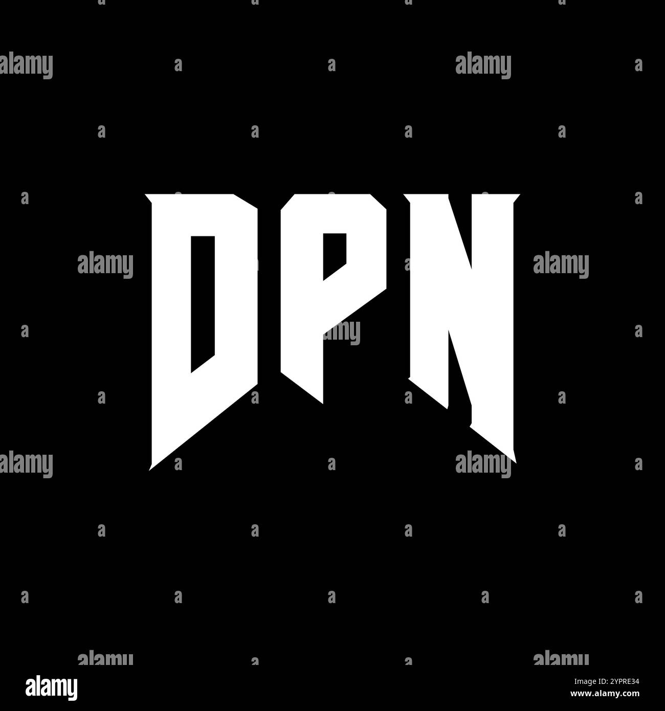 Conception de logo de lettre DPN pour la société de technologie. Logo DPN combinaison de couleurs noir et blanc. Logo DPN, vecteur DPN, conception DPN, icône DPN, DPN alph Illustration de Vecteur