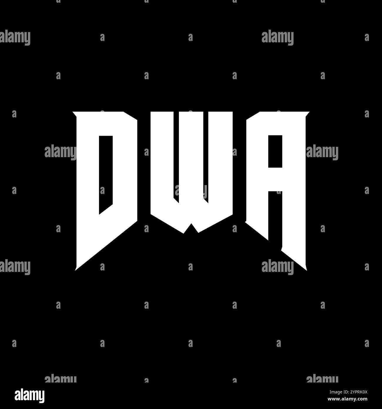 Conception de logo de lettre DWA pour la société de technologie. Combinaison de couleurs noir et blanc de conception de logo DWA. Logo DWA, vecteur DWA, design DWA, icône DWA, DWA alph Illustration de Vecteur