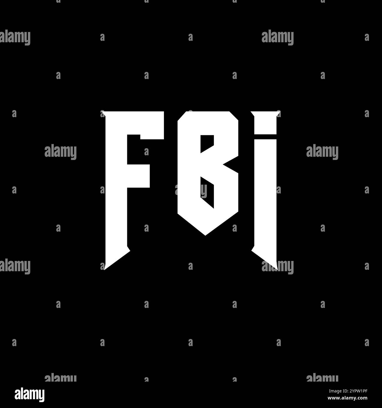 Conception de logo de lettre du FBI pour la société de technologie. Combinaison de couleurs noir et blanc de conception de logo du FBI. Logo du FBI, vecteur du FBI, conception du FBI, icône du FBI, alph du FBI Illustration de Vecteur