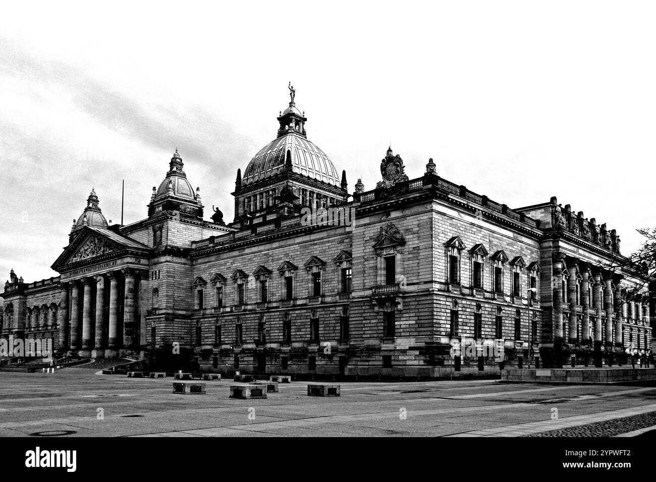 Tribunal administratif fédéral dans la banlieue sud de Leipzig. Saxe, Allemagne, Europe Banque D'Images