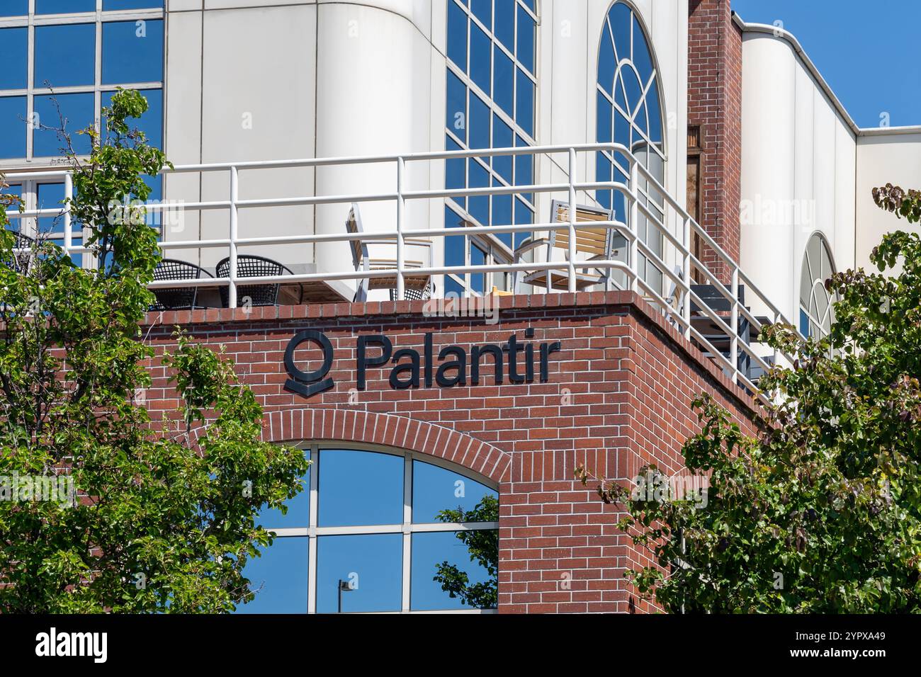 Bureau de Palantir technologies à Palo Alto, Californie, États-Unis Banque D'Images