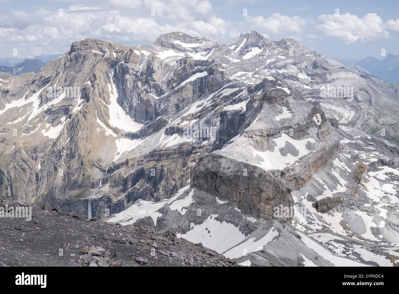Monte Perdido, 3355 mètres, route d'ascension vers le Taillon, Pyrénées françaises, France, Europe Banque D'Images