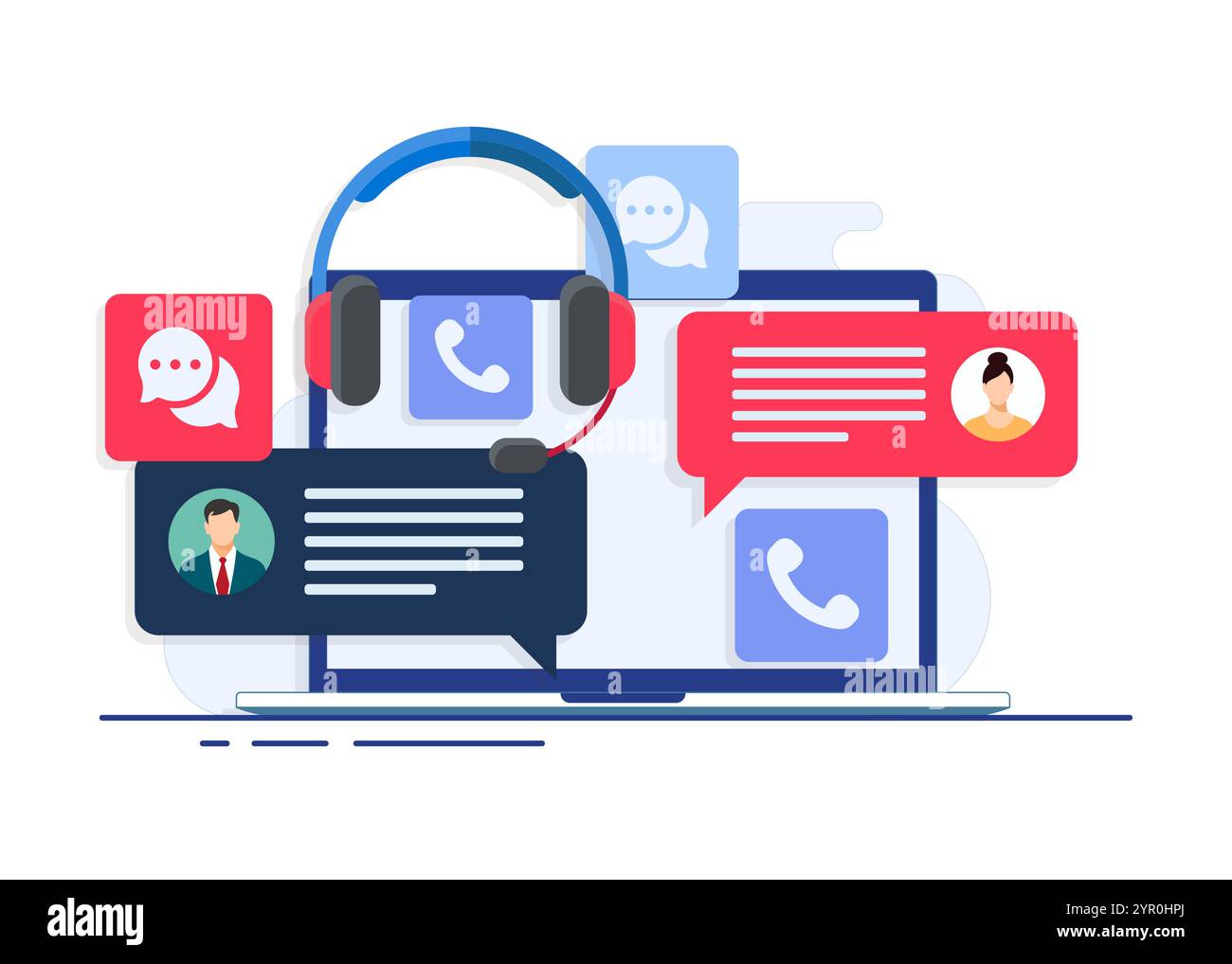 Support client illustration vectorielle plate, service client, support en ligne, service d'assistance Illustration de Vecteur Support client illustration vectorielle plate, service client, support en ligne, service d'assistance Illustration de Vecteur