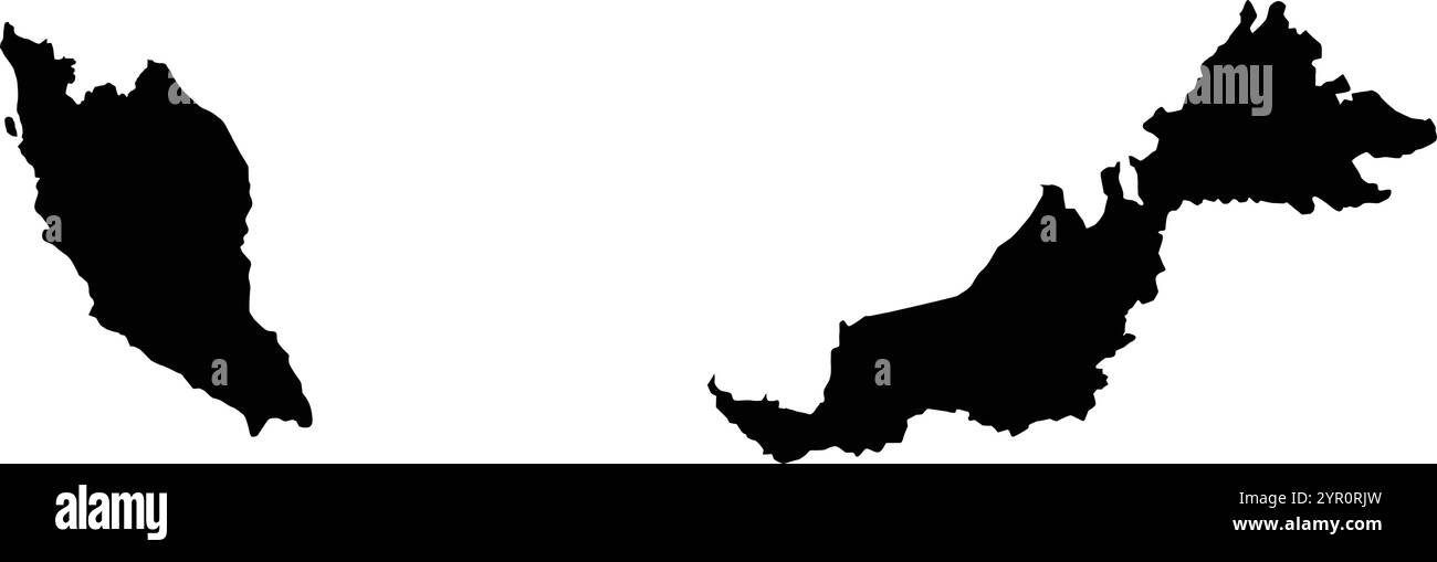 Conception d'illustration d'icône de carte de Malaisie Illustration de Vecteur