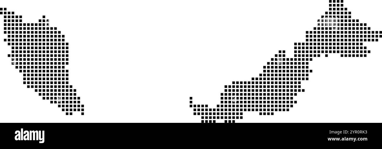 Conception d'illustration d'icône de carte de Malaisie Illustration de Vecteur