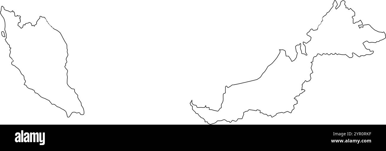 Conception d'illustration d'icône de carte de Malaisie Illustration de Vecteur