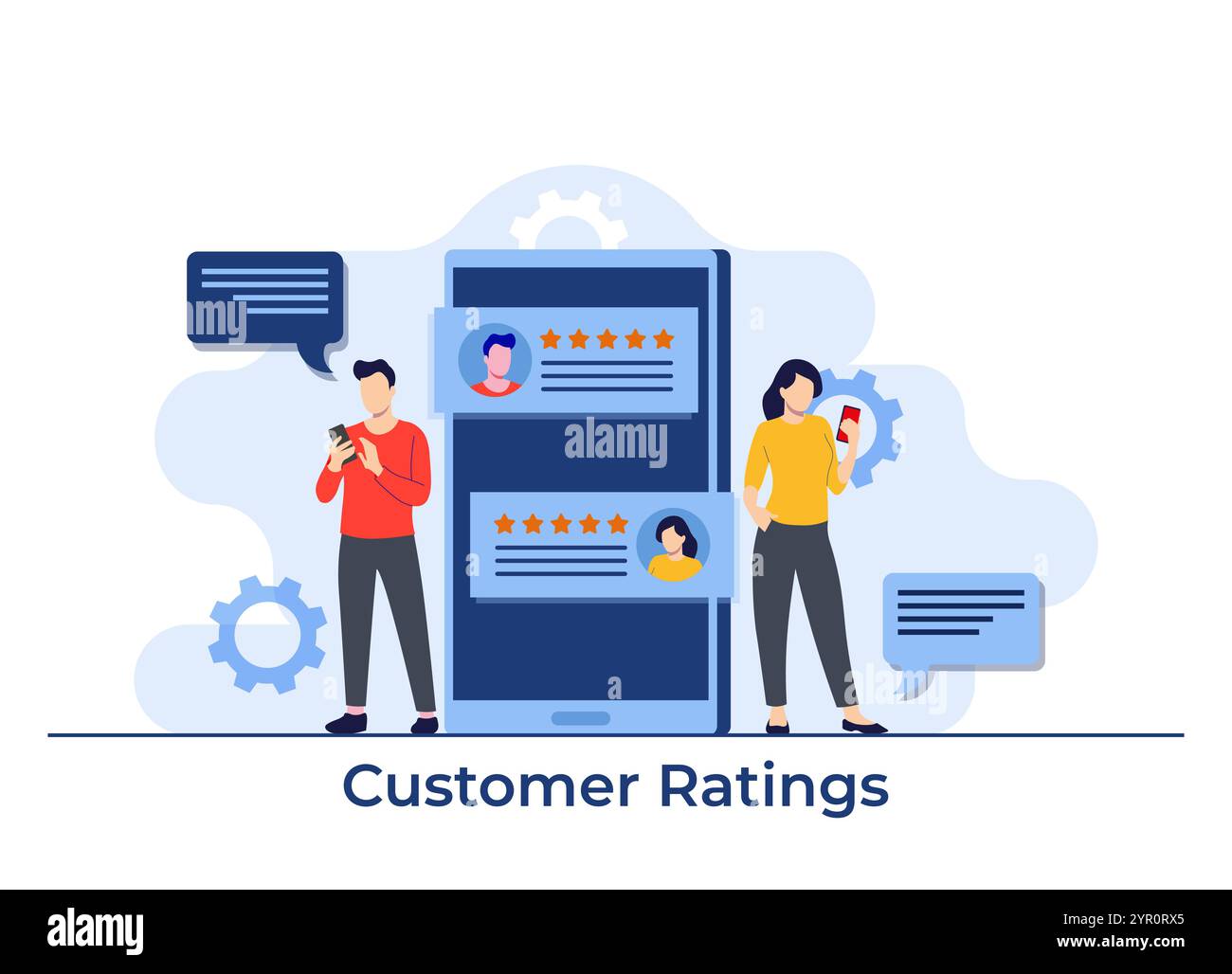 Concept de rétroaction d'application, les utilisateurs laissant de bonnes notes et commentaires sur l'écran de smartphone, clients heureux donnant des commentaires positifs illustration plate v Illustration de Vecteur Concept de rétroaction d'application, les utilisateurs laissant de bonnes notes et commentaires sur l'écran de smartphone, clients heureux donnant des commentaires positifs illustration plate v Illustration de Vecteur