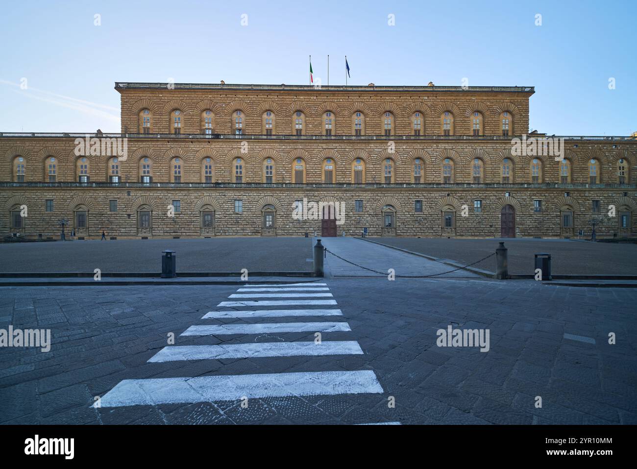 Palazzo Pitti, palais du XVe siècle abritant une galerie d'art Uffizi à Florence, en Italie Banque D'Images