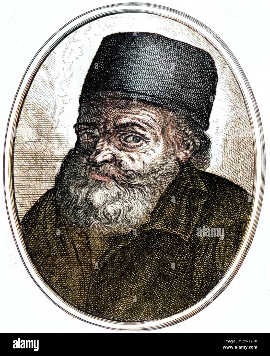 Portrait de l'alchimiste français Nicolas Flamel (1330-1418) Banque D'Images