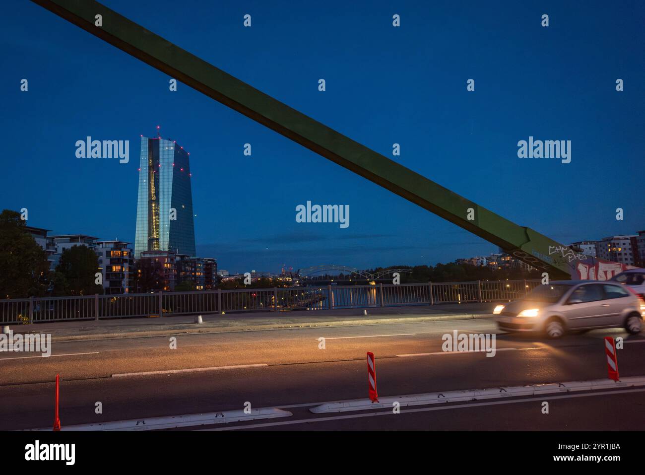 Banque centrale européenne de Flößerbrücke, Francfort, Allemagne Banque D'Images