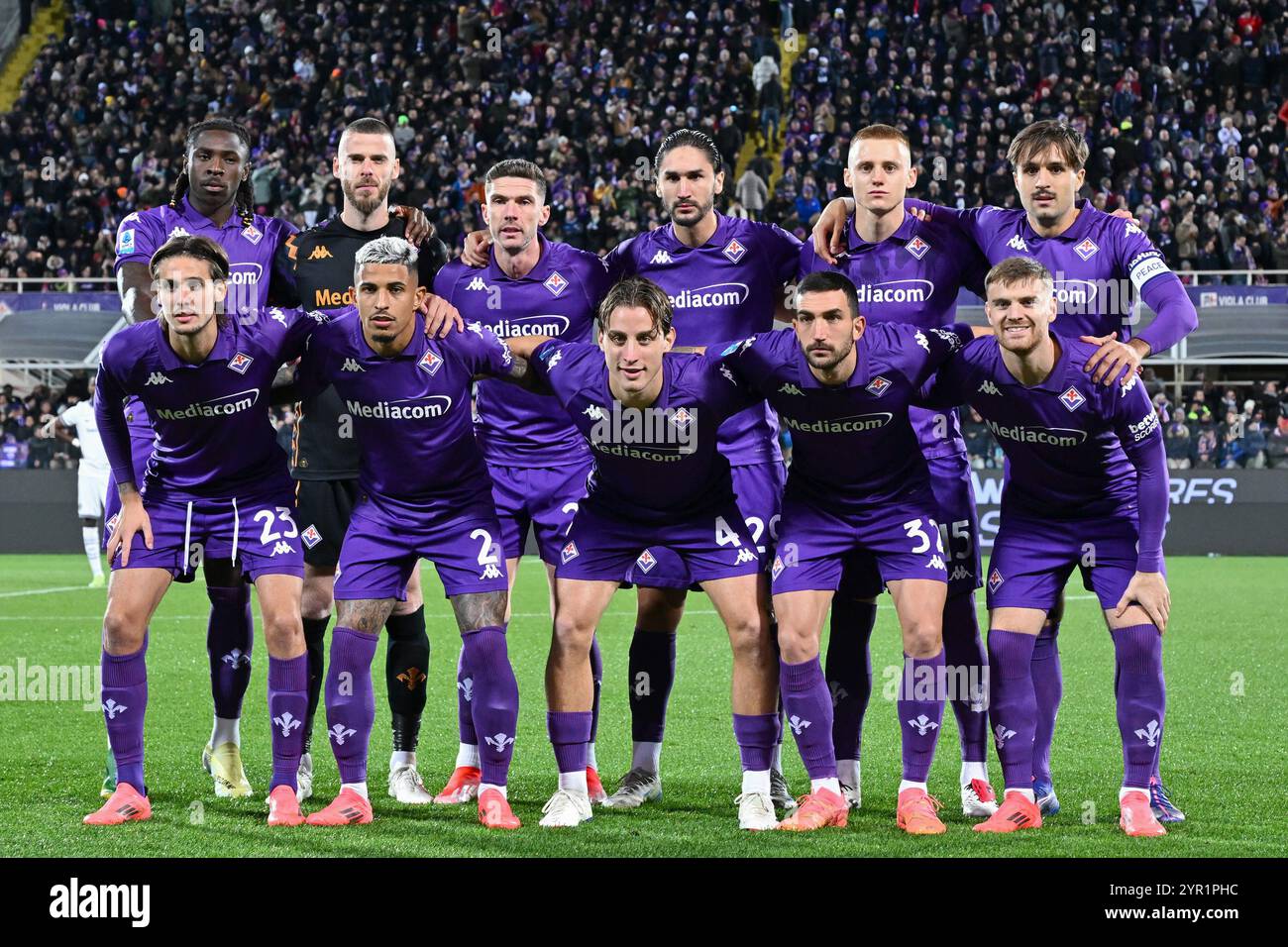 Formation de l'équipe ACF Fiorentina lors de l'ACF Fiorentina vs Inter - FC Internazionale, match de football italien Serie A à Florence, Italie, le 01 décembre 2024 Banque D'Images