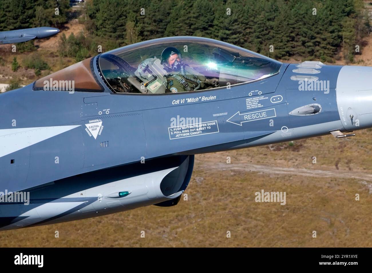 Force aérienne belge F-16 Fighting Falcon Demo Jet photographie Air to Air Banque D'Images