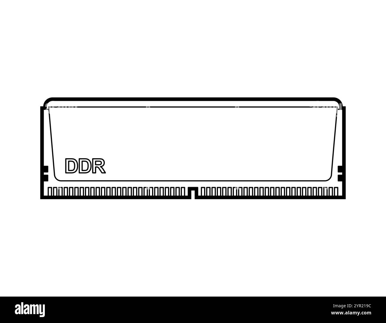 Carte mémoire RAM. Mémoire vive isolée. Composant informatique DDR Illustration de Vecteur