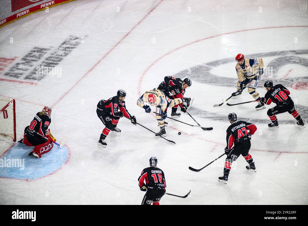 COLOGNE, ALLEMAGNE - 1er DÉCEMBRE 2024 : Hockey match DEL Koelner haie - Schwenninger Wild Wings at Lanxess Arena crédit : Vitalii Kliuiev/Alamy Live News Banque D'Images