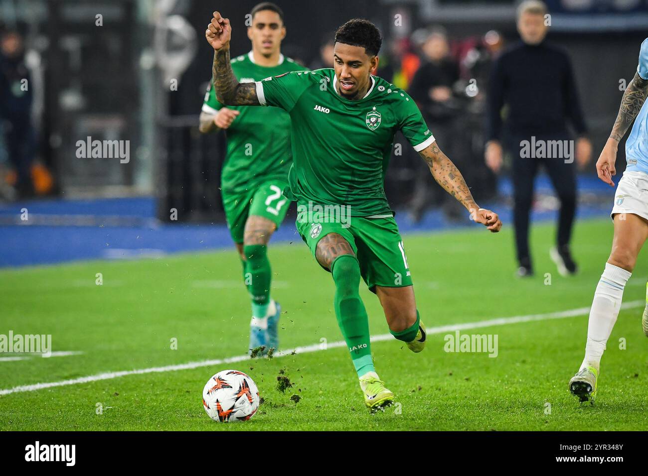 Rome, Italie. 28 novembre 2024. Deroy DUARTE de Ludogorets Razgrad lors du match de football UEFA Europa League, League phase MD5 entre SS Lazio et PFK Ludogorets Razgrad le 28 novembre 2024 au Stadio Olimpico à Rome, Italie - photo Matthieu Mirville (M Insabato)/DPPI crédit : DPPI Media/Alamy Live News Banque D'Images