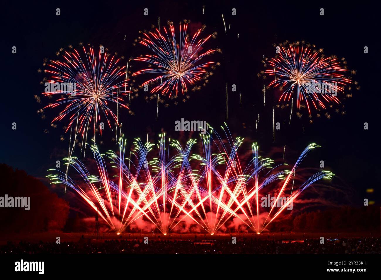 Spectaculaire Fireworks UK Festival of Fireworks illusion Banque D'Images