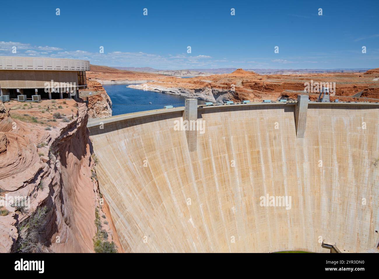 Glen Canyon Dam fournit de l'énergie renouvelable, Lake Powell, page, Arizona Banque D'Images