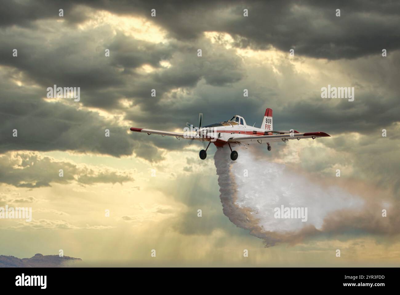 Tracteur aérien AT-802 utilisé pour le bombardement de feu avec avion d'eau à Safford Arizona Banque D'Images