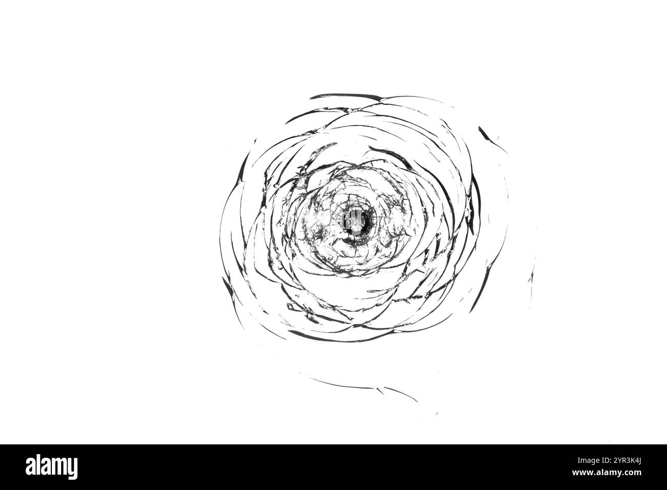 Texture de verre cassé sur un fond transparent Banque D'Images