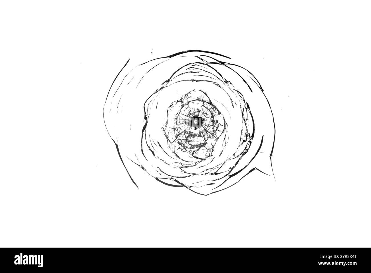 Texture de verre cassé sur un fond transparent Banque D'Images