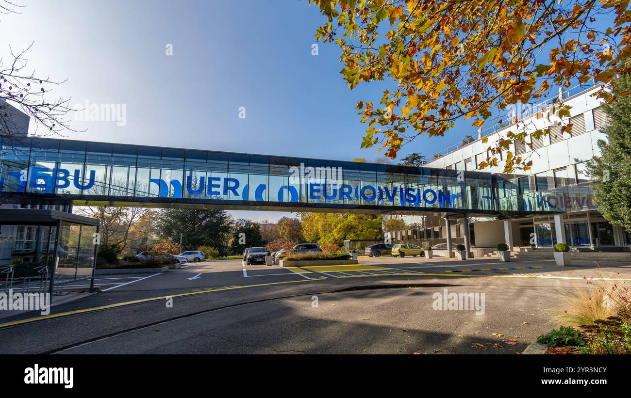 Siège de l'Union européenne de radiodiffusion (UER), organisation internationale et association de radiodiffuseurs nationaux Banque D'Images