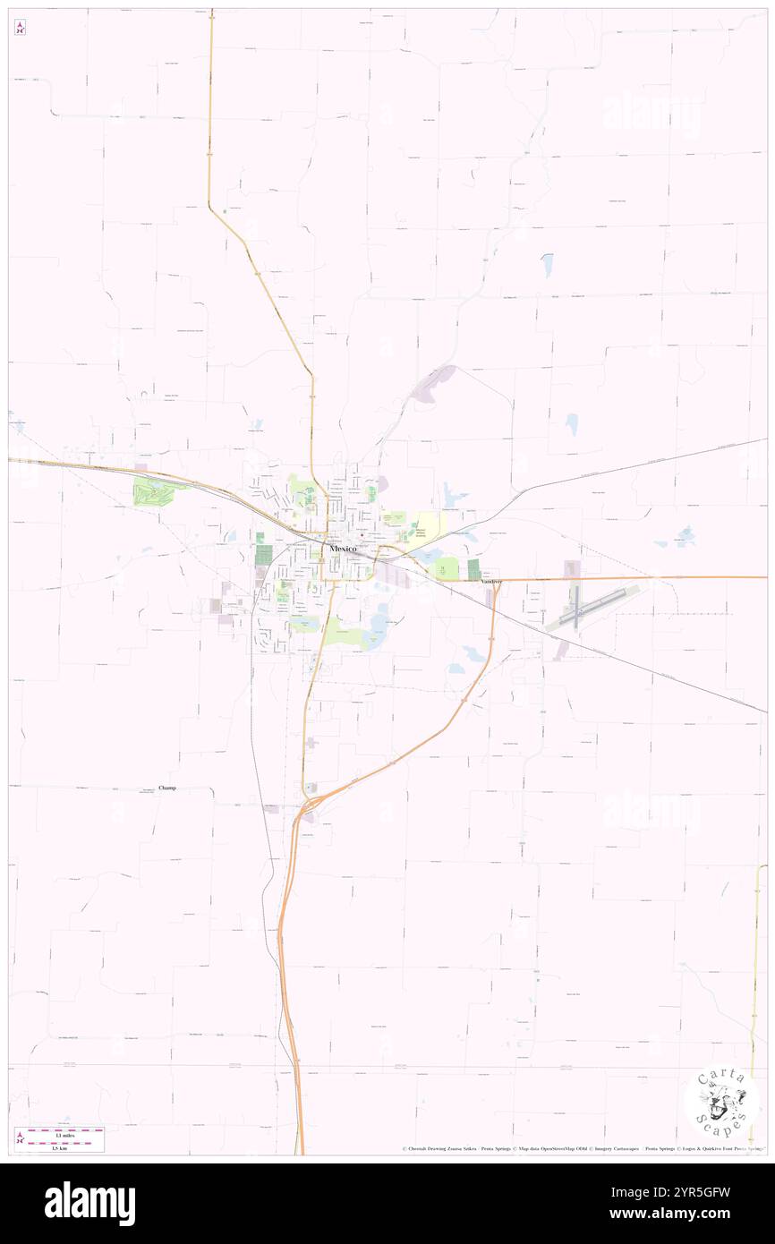 Ville de Mexico, Comté d'Audrain, US, États-Unis, Missouri, n 39 9' 46'', S 91 52' 15'', carte, Cartascapes carte publiée en 2024. Explorez Cartascapes, une carte qui révèle la diversité des paysages, des cultures et des écosystèmes de la Terre. Voyage à travers le temps et l'espace, découvrir l'interconnexion du passé, du présent et de l'avenir de notre planète. Banque D'Images