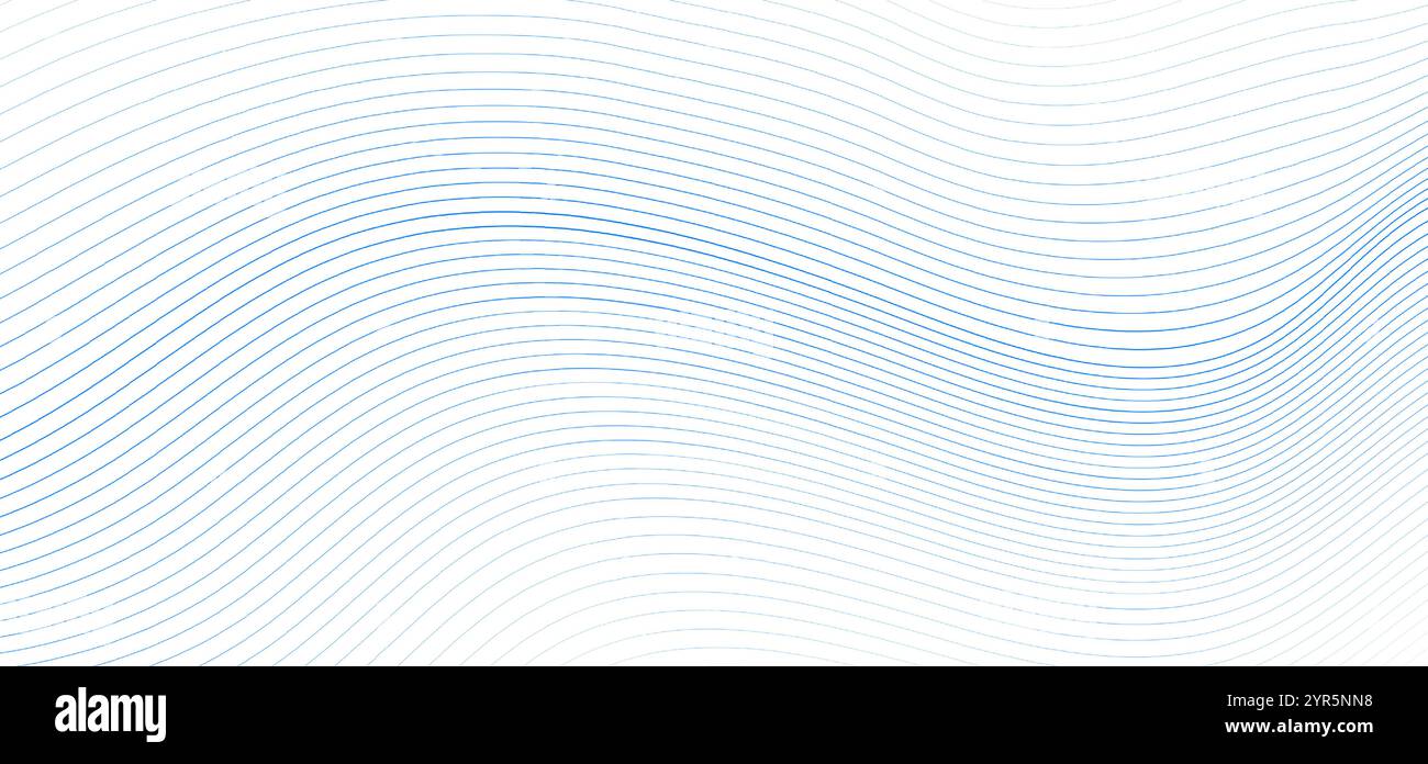 Fond de vagues abstraites, motif de lignes ondulées graphiques, design moderne avec de fines rayures. Illustration de Vecteur