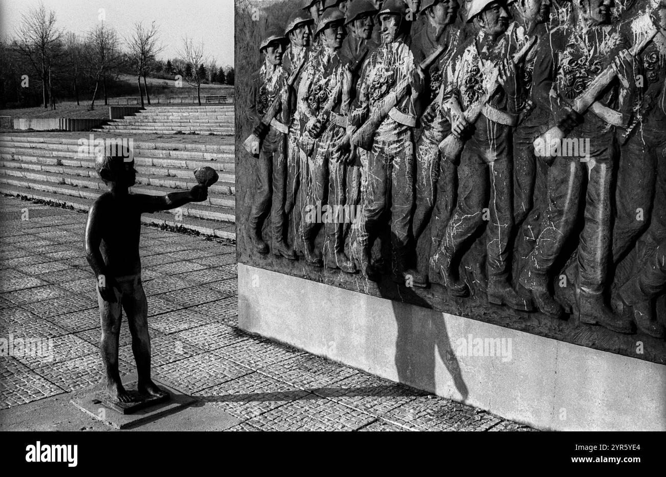 Allemagne, Berlin, 28/11/1991, Monument du groupement tactique, Volkspark Prenzlauer Berg, Europe Banque D'Images