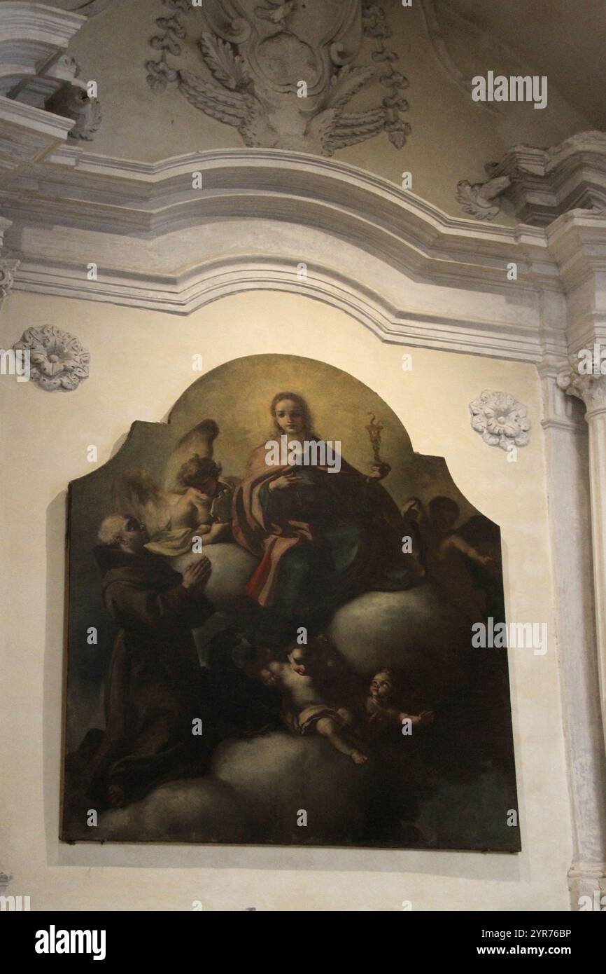 Nardò, Italie. Art intérieur de la Basilique cattedrale di Santa Maria Assunta / Cathédrale de Nardò. Banque D'Images