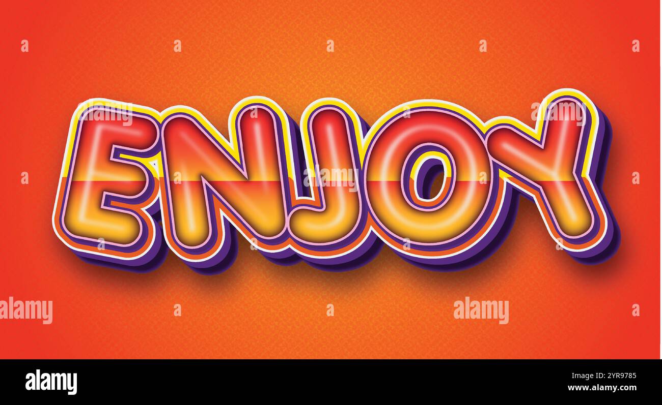 Effet texte de style vectoriel modifiable 3D. Illustration de Vecteur