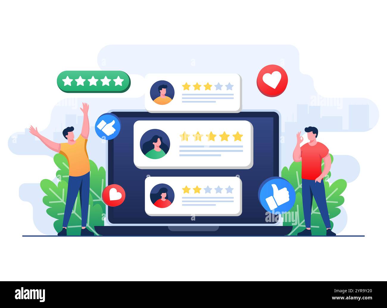 Avis et commentaires des clients sur l'illustration plate de l'écran d'ordinateur portable, les gens évaluent le produit, le service, l'application, le site Web, niveau de satisfaction et conce critique Illustration de Vecteur Avis et commentaires des clients sur l'illustration plate de l'écran d'ordinateur portable, les gens évaluent le produit, le service, l'application, le site Web, niveau de satisfaction et conce critique Illustration de Vecteur