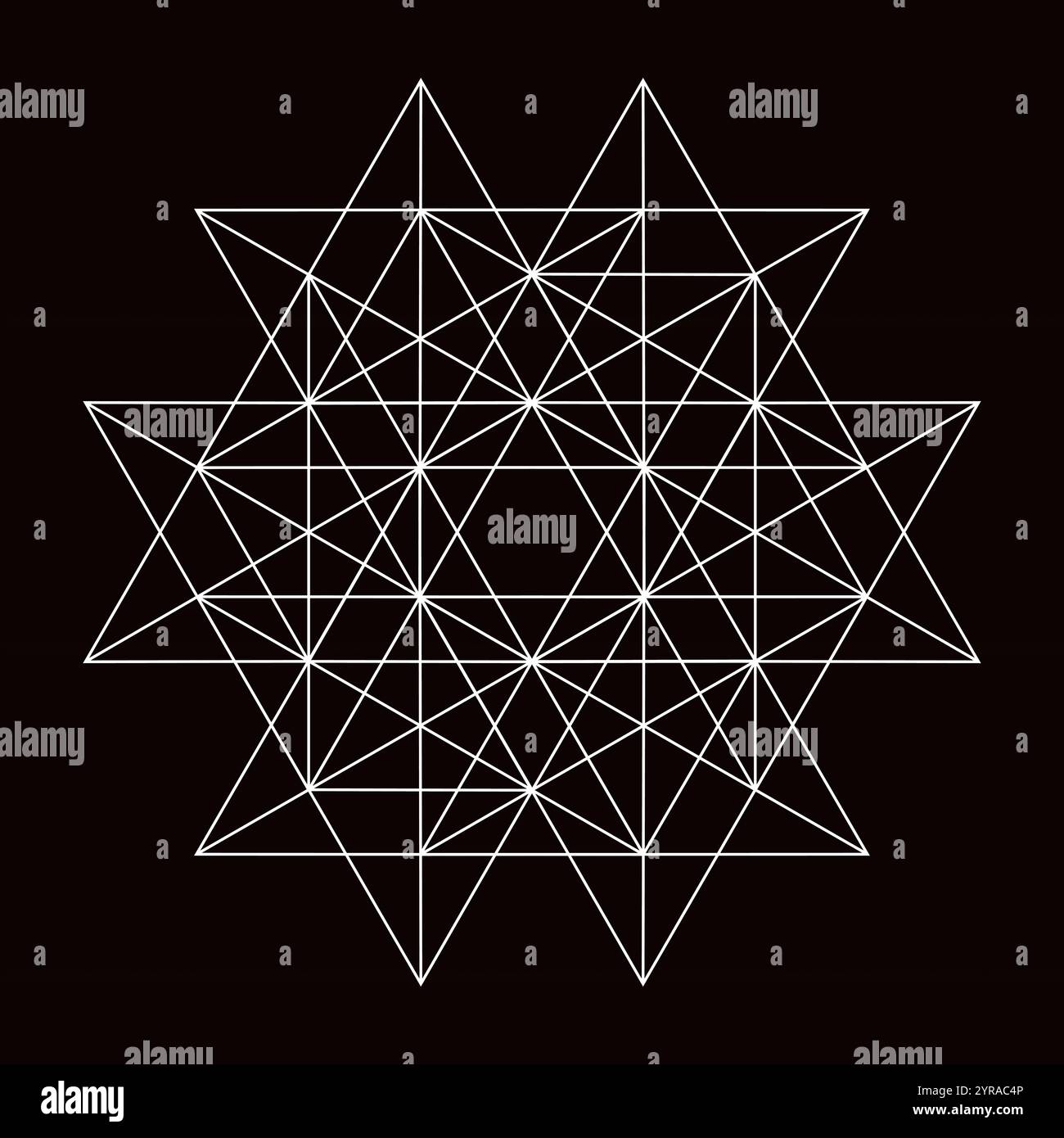 Motif géométrique Cube de Metatron Illustration de Vecteur