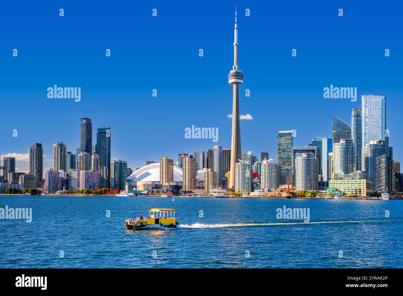Toronto, Canada paysage urbain sur le lac Ontario. Banque D'Images