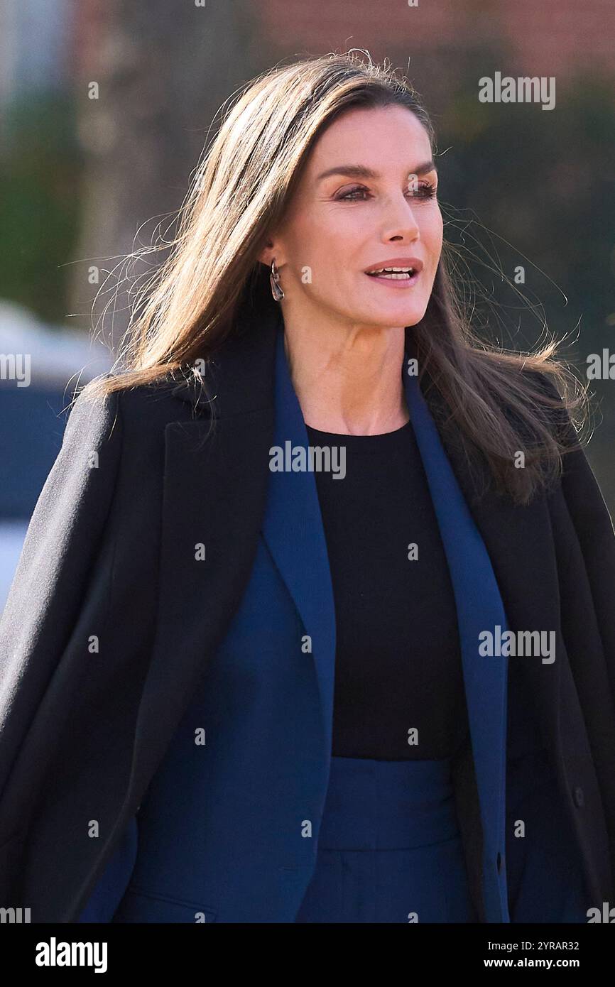 Madrid, Espagne. 03 décembre 2024. La Reine Letizia d'Espagne participe à l'événement de fin de campagne pour promouvoir la sensibilisation à l'accessibilité universelle dans le monde des affaires, organisé à l'occasion de la Journée internationale et européenne du handicap au Centre de référence de l'Etat pour l'autonomie personnelle et les aides techniques le 3 décembre 2024 à Madrid, Espagne. Crédit : album/Alamy Live News Banque D'Images