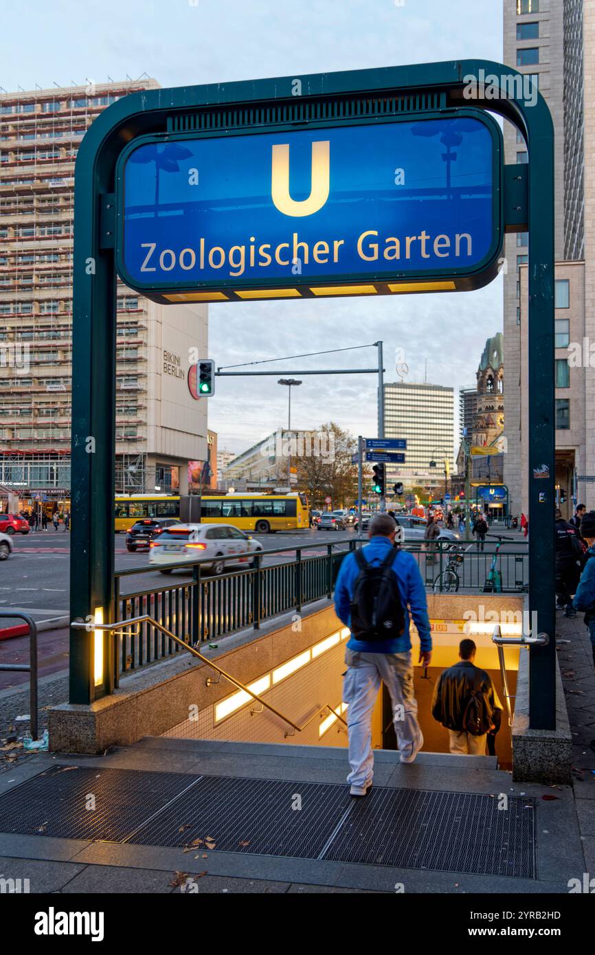 U-Bahn Zoologischer Garten, U-Bahnhof Zoo, Berlin Banque D'Images