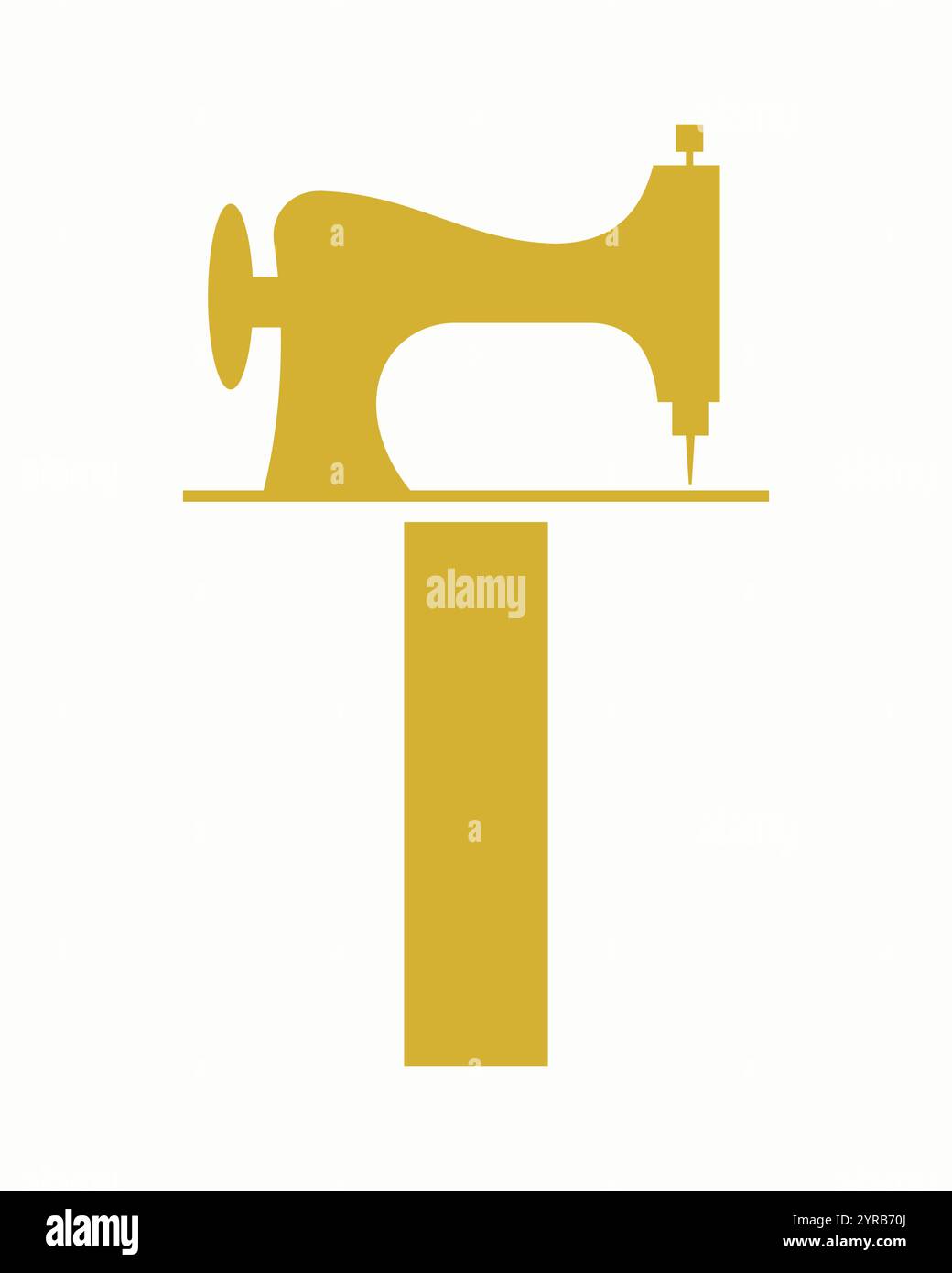 Lettre initiale I Tailor logo Design avec le concept de symbole de machine de couture pour broder, textile, tissu et tissu modèle Illustration de Vecteur