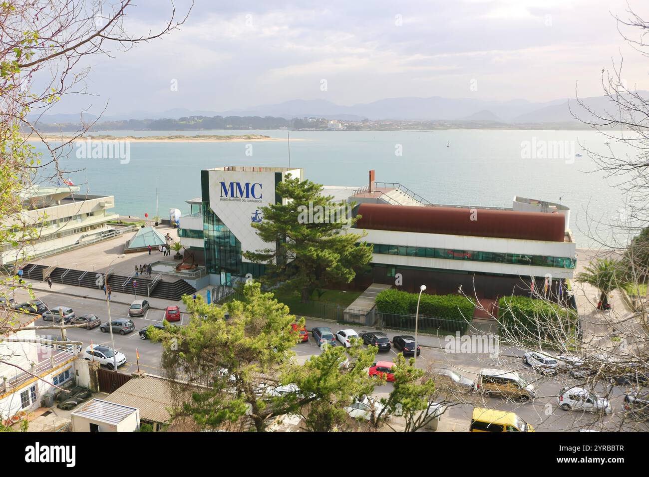 Cantabrie Musée maritime Museo Maritimo de Cantabrico et vue sur la baie Santander Cantabrie Espagne Europe Banque D'Images