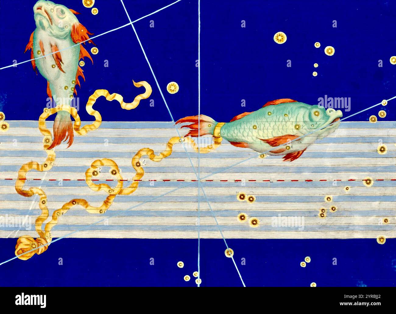 Johann Bayer - poissons le poisson - Uranometria - années 1600 Banque D'Images